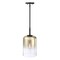 Designers Fountain Gatsby 60 Watt 1-Light Matte Black Mid-Century Modern Pendant Light with Gold Ombre Glass Shade D306M-8P-MB - alternate 6